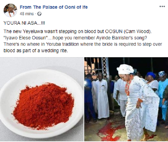 My Wife Didn’t Cross Any Blood, Ooni of Ife Says As He Gives More Clarification 