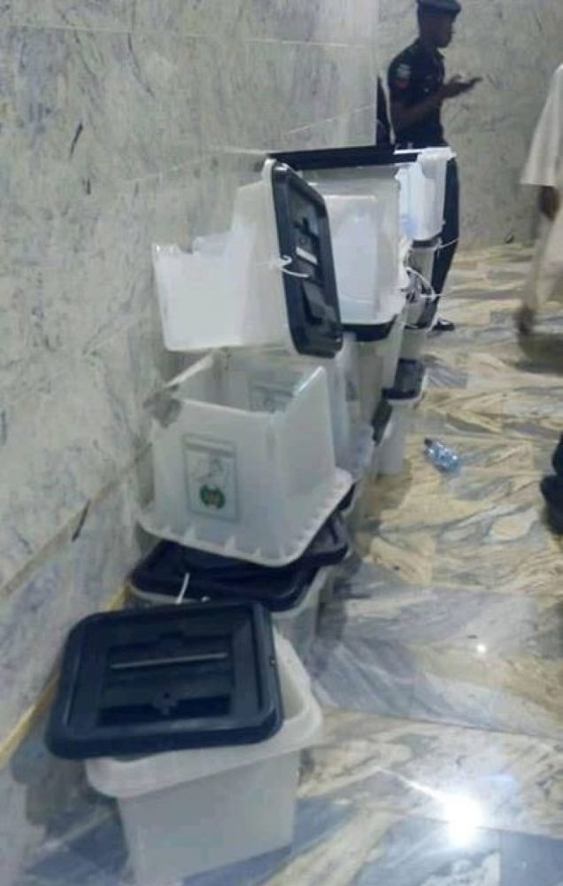 SHAMELESS!! Watch the Ugly Moment a Nigerian Senator Slaps Commissioner at Gombe PDP Primaries [Video]