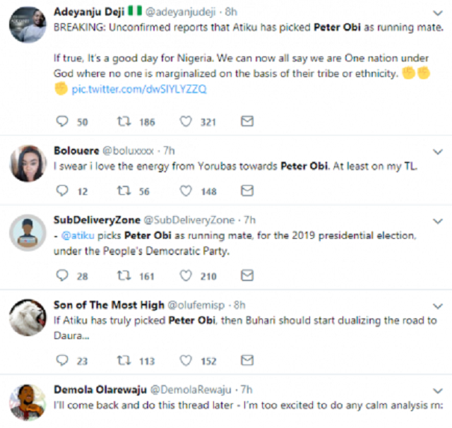 BREAKING: Atiku Abubakar Picks Peter Obi as Running Mate [Photos]