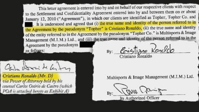 Cristiano Ronaldo’s ‘Secret £287k Contract’ Signed by Rape Accuser Floods Online [Photos]