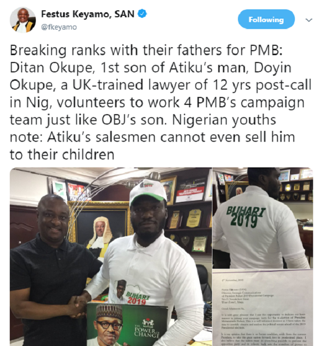 Angry Doyin Okupe, Drops a Record Breaking Statement after His Son Joins Buhari’s Campaign Organization