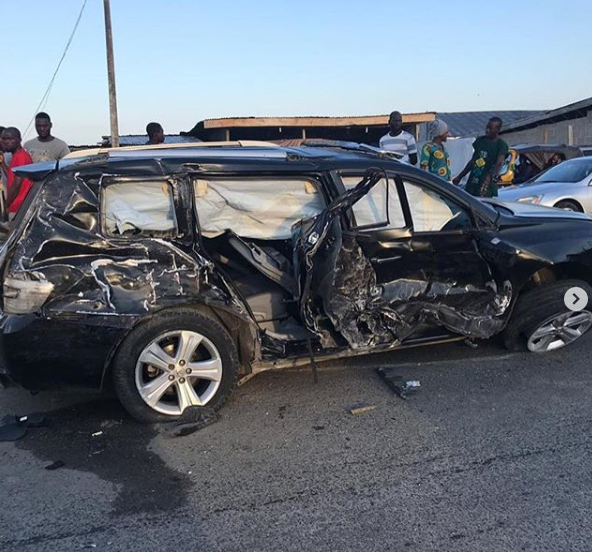#BBNaija K Brule Fighting For His Life As His Car Was Involved In A Ghastly Accident [Photos]