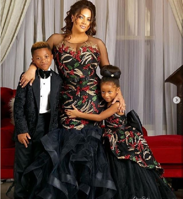 Despite All the Drama, Lola Omotayo-Okoye and Her Kids Dazzle in Beautiful Family Portrait