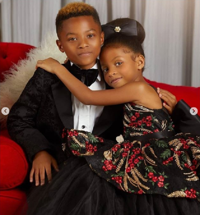 Despite All the Drama, Lola Omotayo-Okoye and Her Kids Dazzle in Beautiful Family Portrait