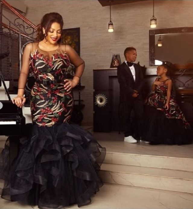 Despite All the Drama, Lola Omotayo-Okoye and Her Kids Dazzle in Beautiful Family Portrait
