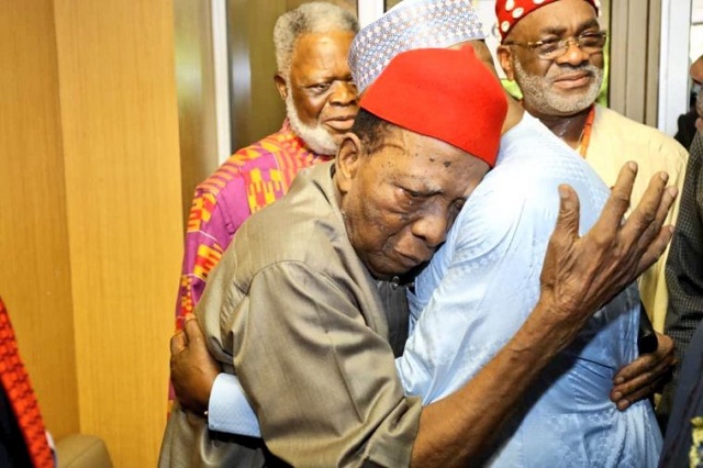 What Professor Ben Nwabueze Told Atiku at Igbo Leaders’ Meeting That Made Him Shed Tears