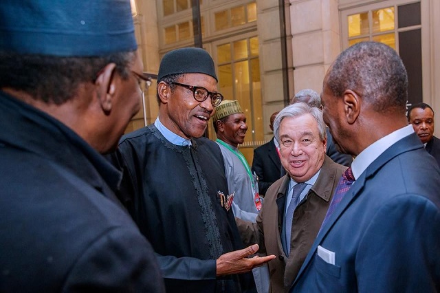 More Photos of President Buhari As He Joins World Leaders at A Dinner Hosted By Organizers Of Paris Peace Forum