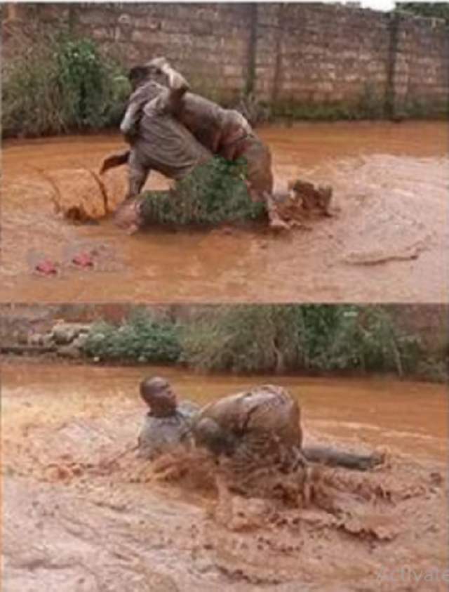 Heartbroken Man, Fights Best Friend in Mud After He Caught Him Sleeping With Fiancée [Photos]