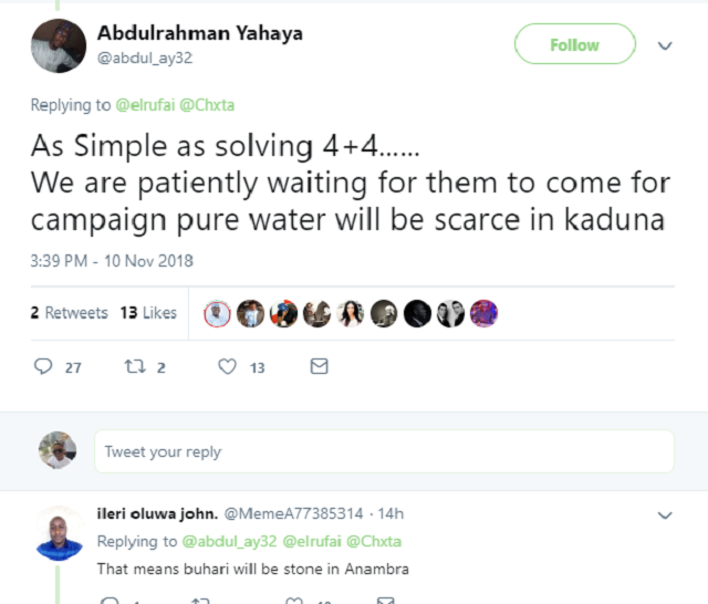 2019: Man Residing In Kaduna Reveals How Sachet Water Will Be Scarce When Atiku/Peter Obi Comes For Campaign