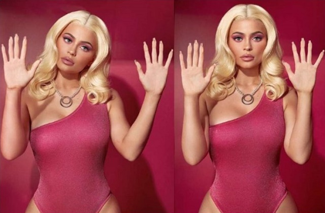 Make-Up Mogul, Kylie Jenner Shows Off Barbie Look for Halloween [Photos]
