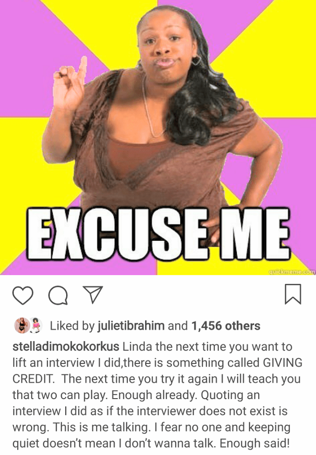 ‘SPERM THIEF! Blogger, Stella Dimoko Korkus Calls Linda Ikeji, Alleges She Didn’t Carry Her Baby in Her Womb