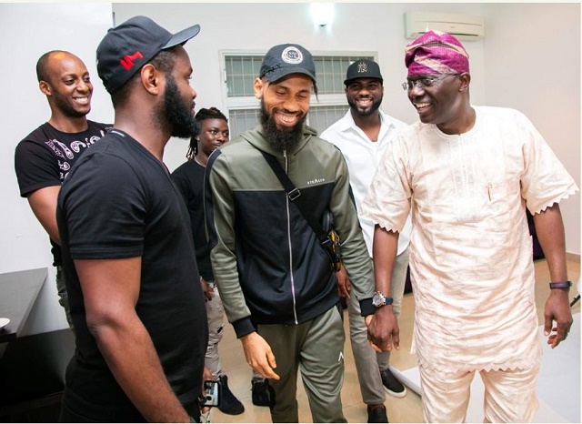 Indigenous Rapper, Phyno Spotted With Babajide Sanwoolu in Lagos [Photos]