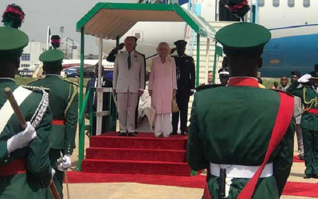 More Photos of Prince Charles and Duchess of Cornwall As They Arrives Nigeria