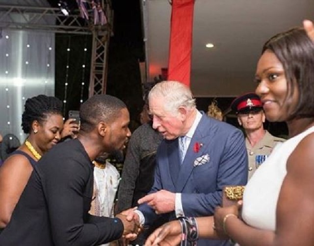 More Photos of BBNaijas's Tobi as He Meet Prince Charles in Ghana