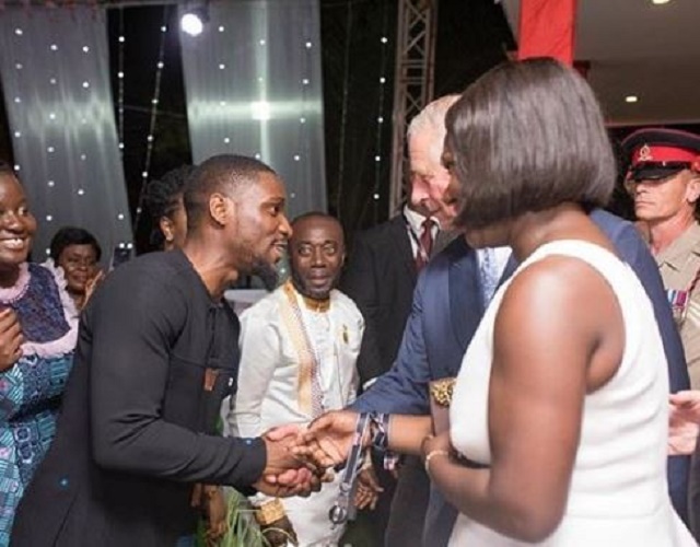 More Photos of BBNaijas's Tobi as He Meet Prince Charles in Ghana