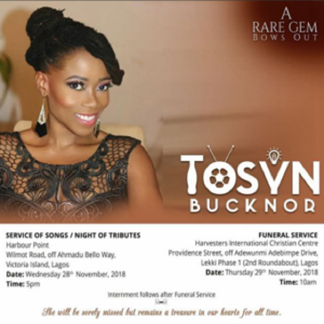 Funeral Arrangements for Late Popular Nigerian OAP, Tosyn Bucknor, Released