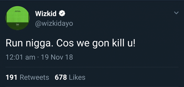 Music Star, Wizkid Threatens To Kill Bouncer Who Macheted His Bodyguard