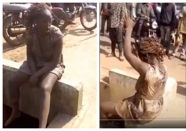 Lady Used By Yahoo Boys Runs Mad In Ijebu Ode [Photos]