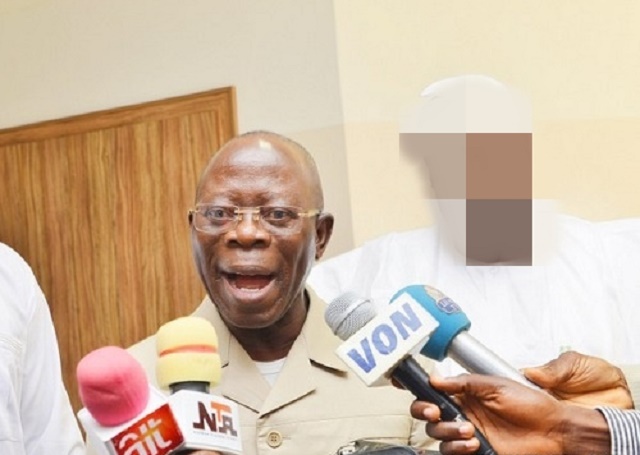 Adams Oshiomhole Publicly Denies Attacking Aisha Buhari over Public Comment