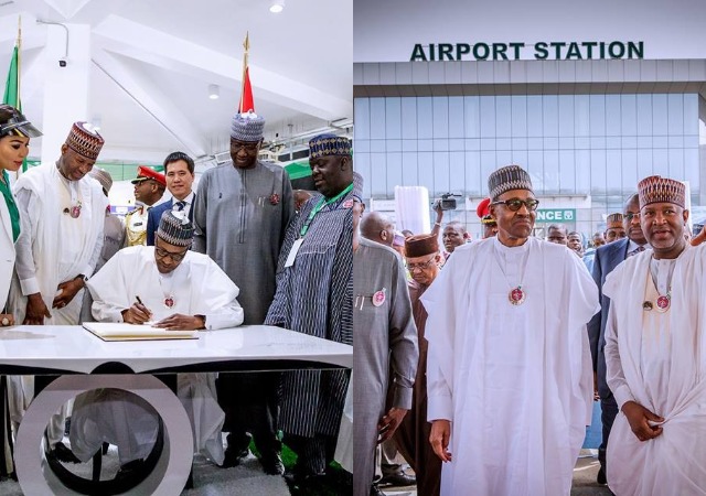 Photos of President Buhari As He Commissions New Multi-Million Dollar Terminal at the Nnamdi Azikiwe International Airport, Abuja