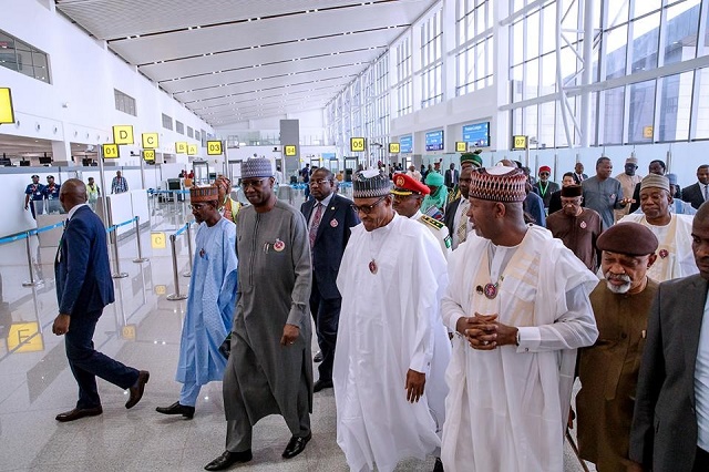 Photos of President Buhari As He Commissions New Multi-Million Dollar Terminal at the Nnamdi Azikiwe International Airport, Abuja