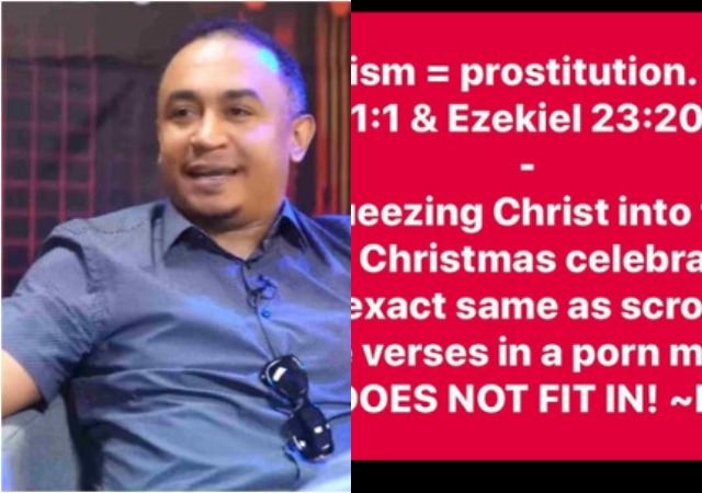 Why Christmas Celebration Is For Pagans – Daddy Freeze Reveals