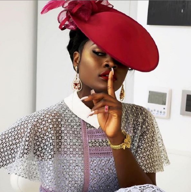 Ex-BBNaija housemate, Alex Sends Fans into Meltdown with Awesome Lavender Dress [Photos]