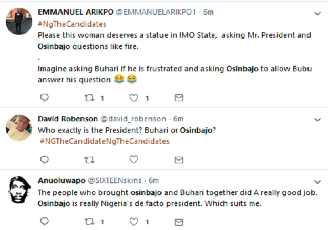 #NgThecandidates: Nigerians Reacts at President Buhari’s Incredibly Dumb Performance at Live Presidential Chat [Snapshot]