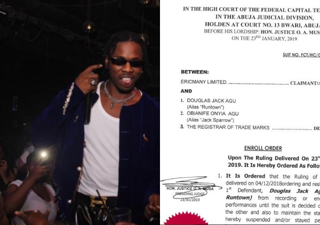 Runtown Wins Bitter Legal Battle As Federal High Court Issues Restraining Order Against Eric Many