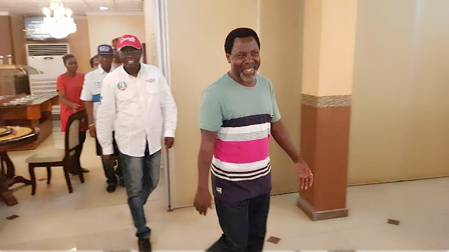 Lagos APC Guber Candidate Babajide Sanwoolu Secretly Visits Prophet TB Joshua For Prayers