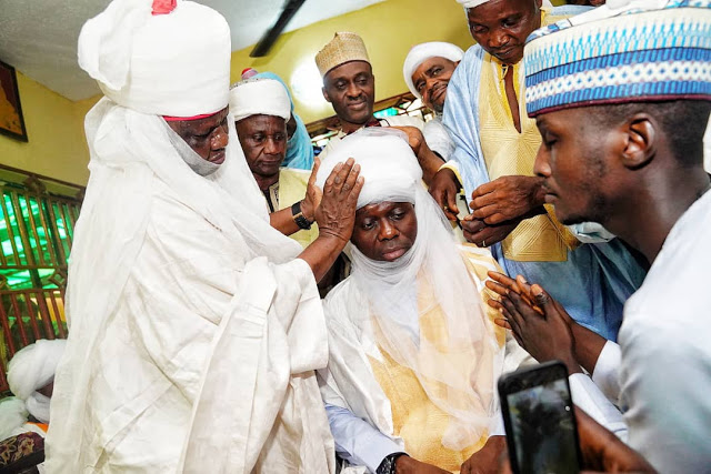 Lagos APC Guber Candidate Sanwoolu Turbaned As the Tafida of Lagos