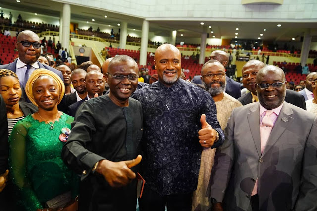 APC Lagos Guber Candidate, Babajide Sanwoolu Attends House on the Rock Church as Campaign Strategy [Photos]