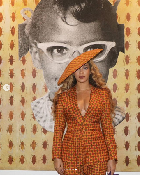 More Photos of Beyonce Rocking Stylish Ankara Suit As She Attends Exhibition Opening With Jay-Z [Photos]