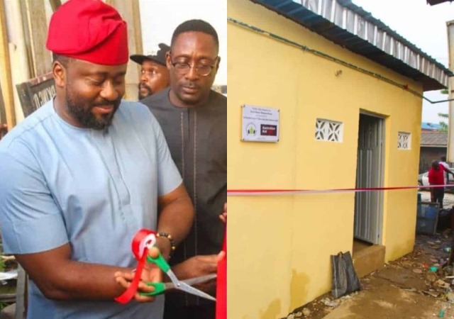 Nigerians Trolls Desmond Elliot Online For Commissioning a Public Toilet [Photos]