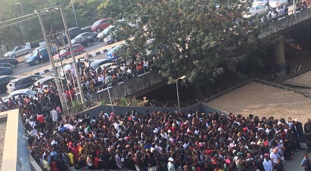 #BBNaija Auditions: Nigerians Condemn Obstruction of Traffic As Thousands Gather for Audition