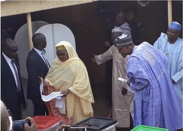 #NigeriaDecides2019: Video of Buhari Checking Who His Wife Aisha Voted For After She Failed To Campaign for Him