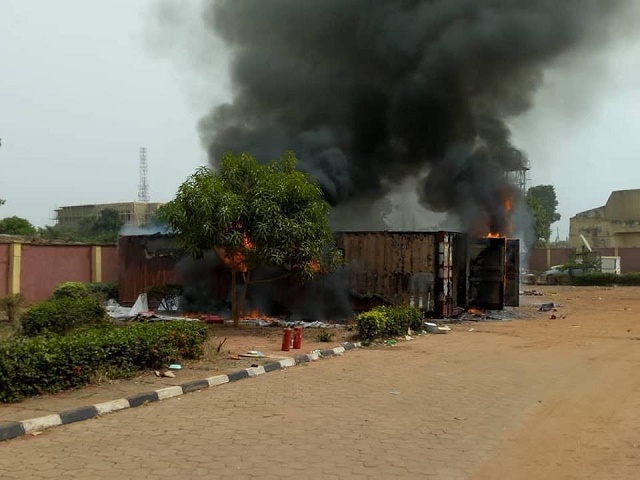 INEC Office on Fire, all Other Materials for Saturday’s Elections Burnt to Ashes [photos]