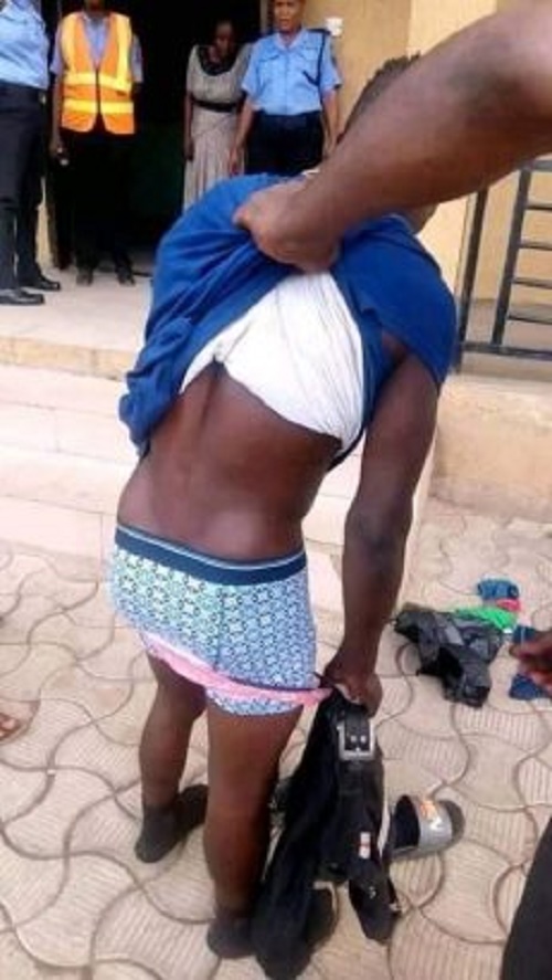 Photos of Young Man Caught Red Handed Wearing Sister’s Pant in Lagos