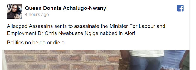 Assassins Nabbed After Failing to Assassinate Labour Minister Chris Ngige [Photos]