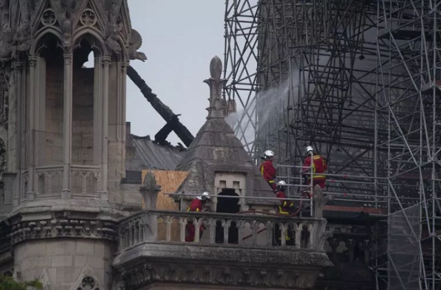 The Notre Dame Cathedral in Paris went up in flames on Monday afternoon and efforts to put the fire