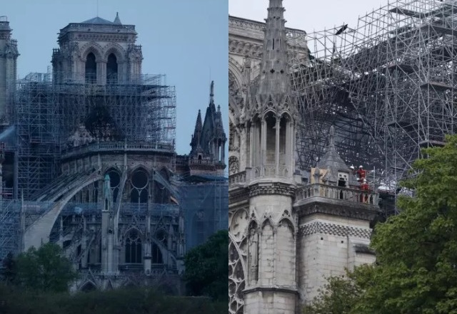 The Notre Dame Cathedral in Paris went up in flames on Monday afternoon and efforts to put the fire 