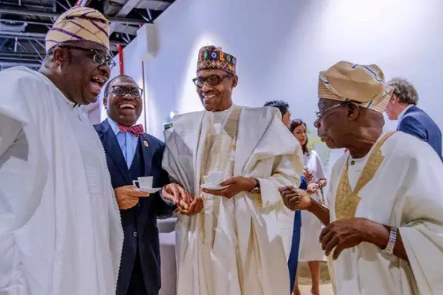 After Heavy Criticism Obasanjo and President Buhari Meet in Senegal [Photos]