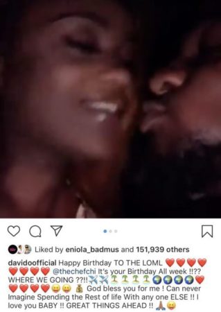 Can’t Imagine Spending My Life With Anyone Else - Davido’s Birthday Message to Chioma