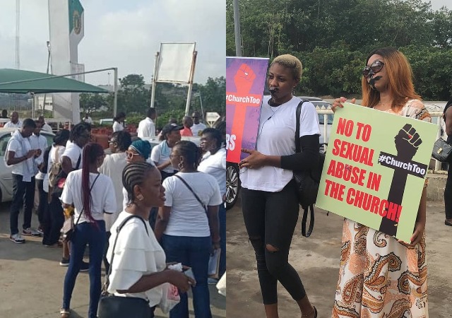 Heavy Security Presence at COZA Church as Nigerians Stage Protest [Photos]