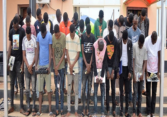 Photos of 54 Suspected Internet Fraudsters Arrested By EFCC in Ogun and Osogbo