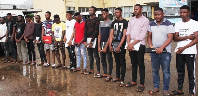 Photos of 54 Suspected Internet Fraudsters Arrested By EFCC in Ogun and Osogbo