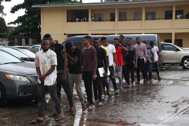 Photos of 54 Suspected Internet Fraudsters Arrested By EFCC in Ogun and Osogbo