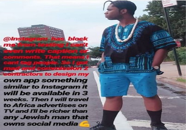 Angry Speed Darlington Takes His 'Beef' With Instagram to another Level