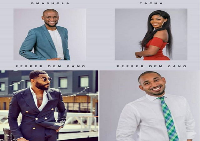 #BBNaija: Tacha, Mike, Omashola and Jeff are up for eviction this week
