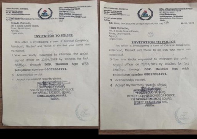 COZA: Police Invite the Dakolos over Alleged Falsehood